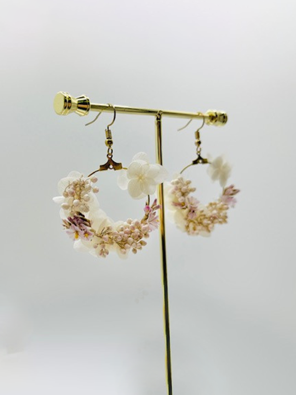 BOUCLES FLORALES PERLE